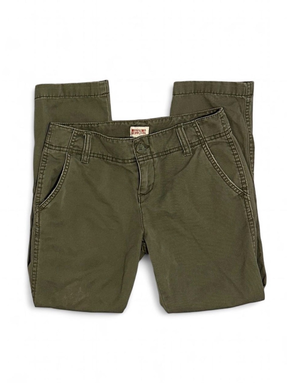 Junior’s Girl’s 2010 Mossimo Army Green Boyfriend Crop Straight Leg Pants Size 1